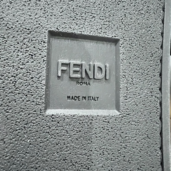 Fendi Bag Bug With 100% Real Nutria Silver Fox Fur Slip-On Leather Shoes main image 3